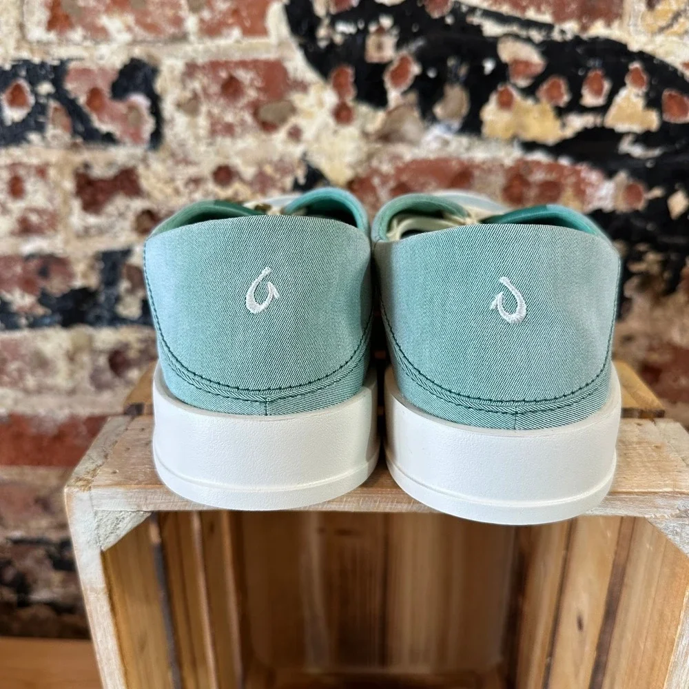 OLUKAI Tradewinds Mens 11 Bamboo Green shoes slip on casual NEW